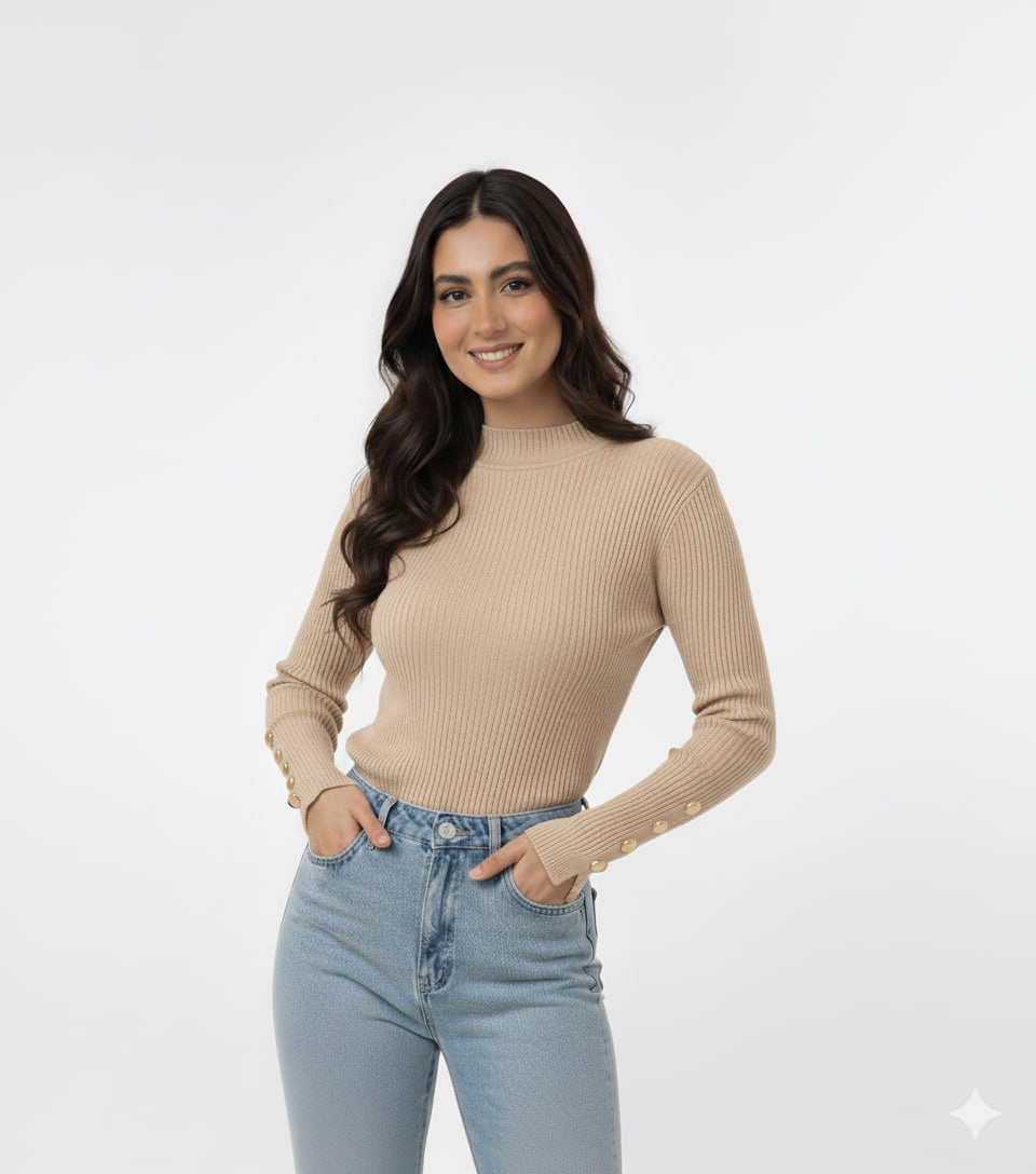 Silver Button Pullover