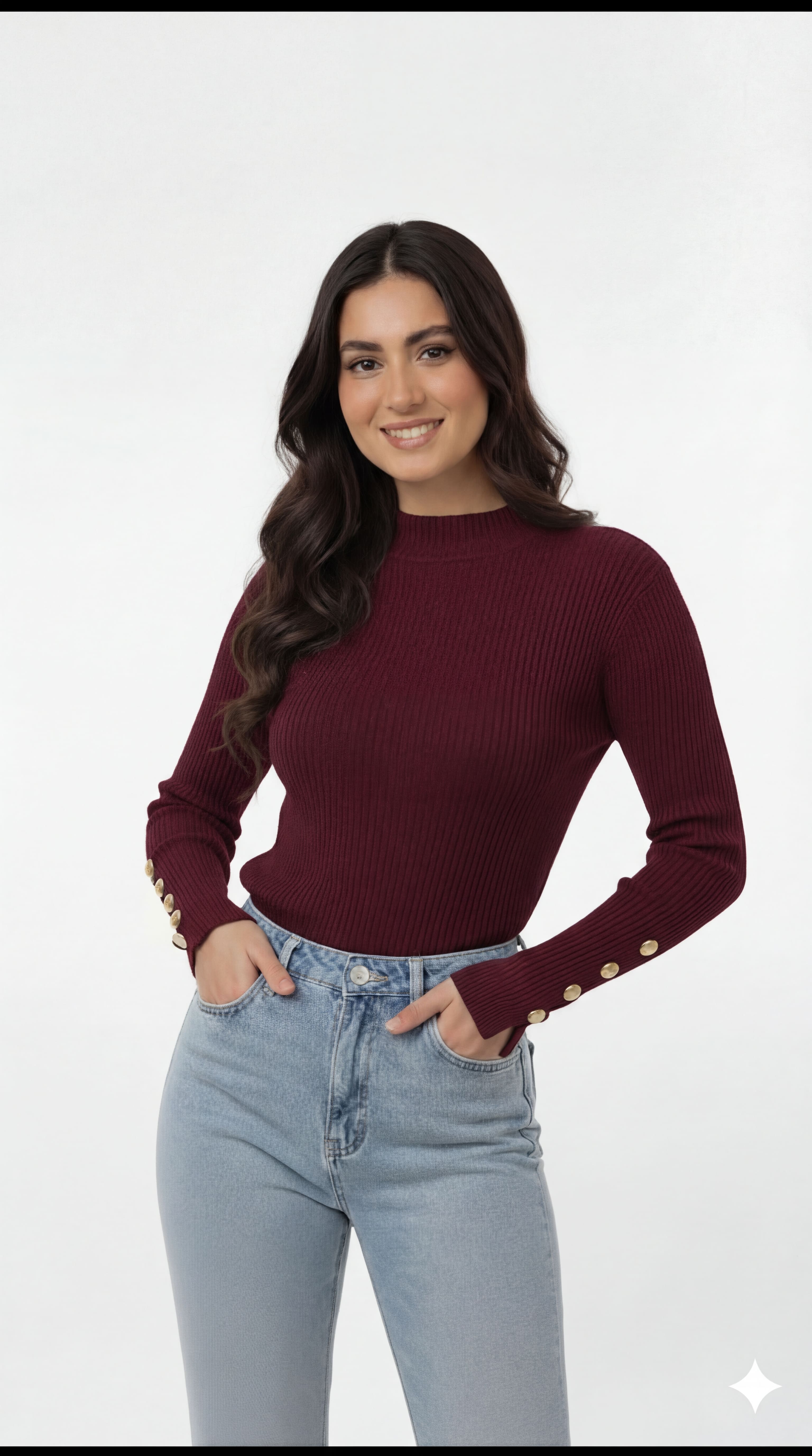 Silver Button Pullover