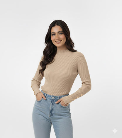 Silver Button Pullover