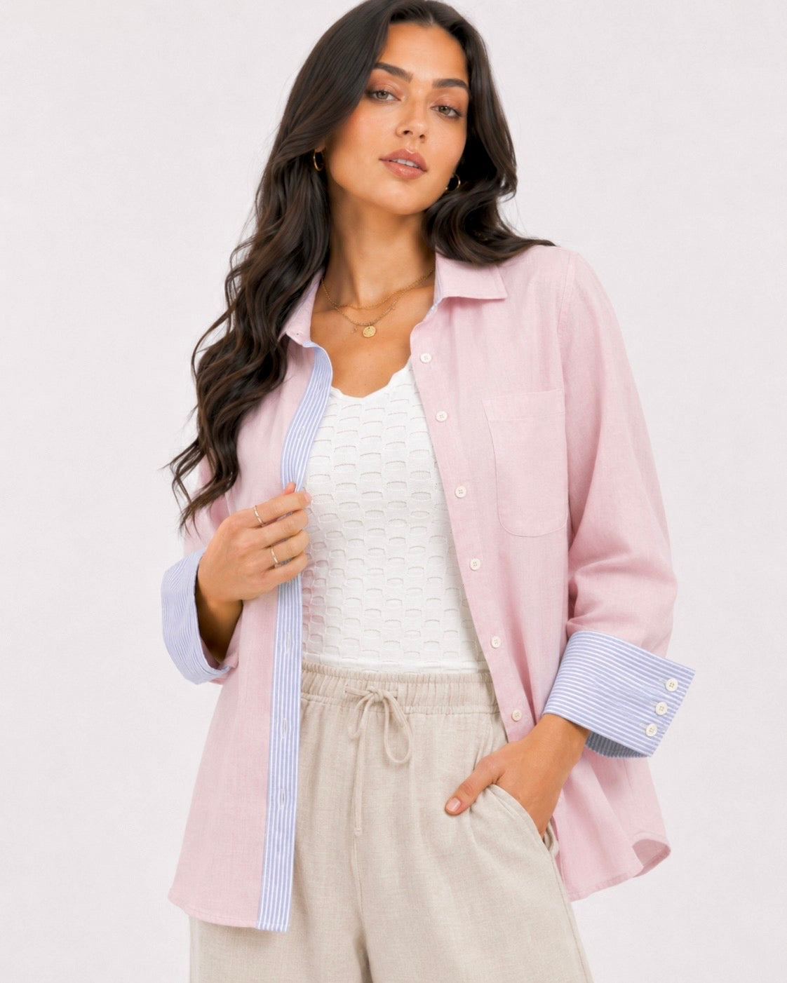 Striped linen shirt