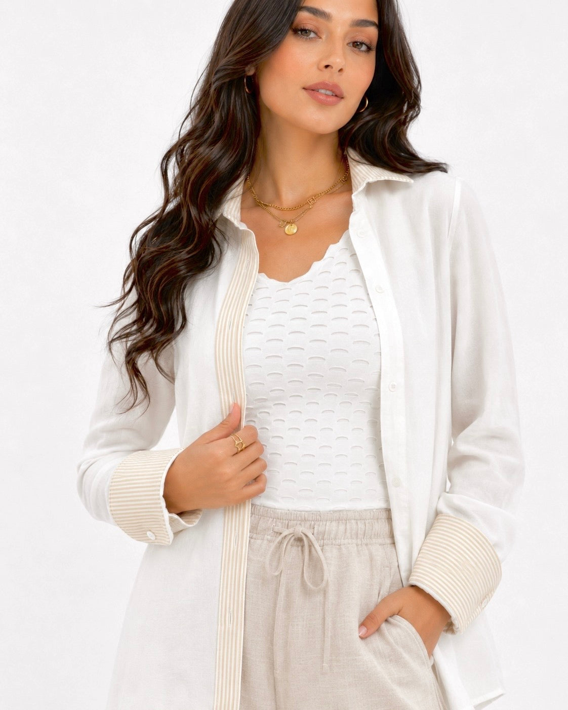 Striped linen shirt