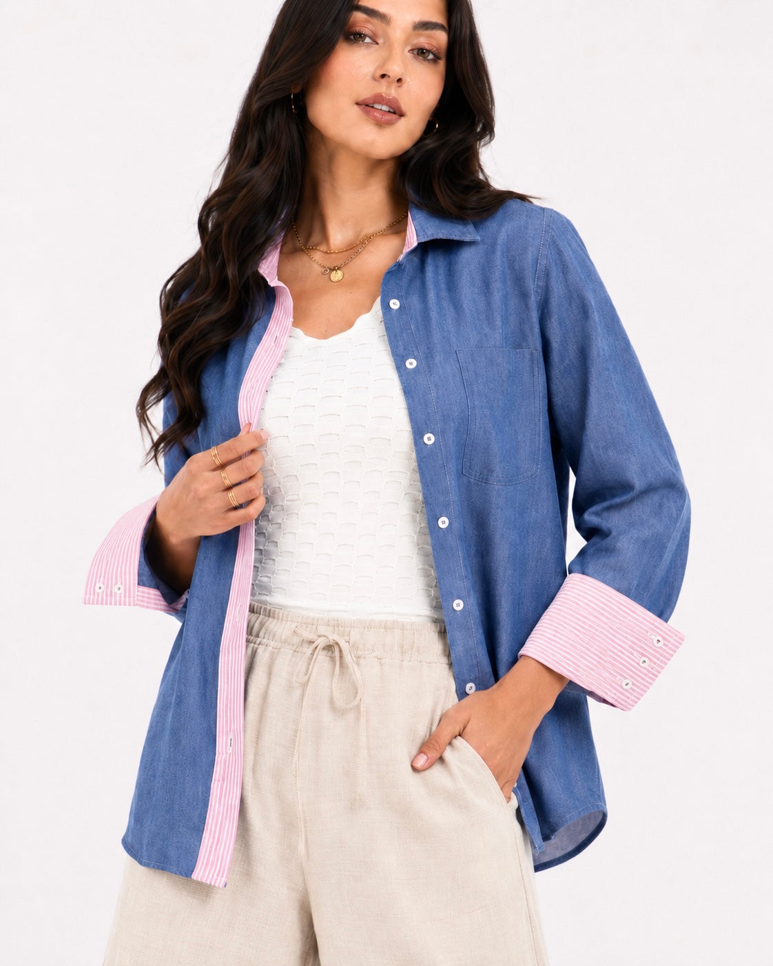 Striped linen shirt