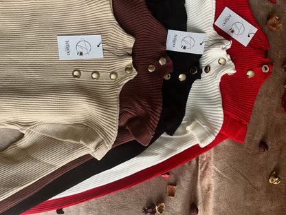 Shoulder Fringe Pullover