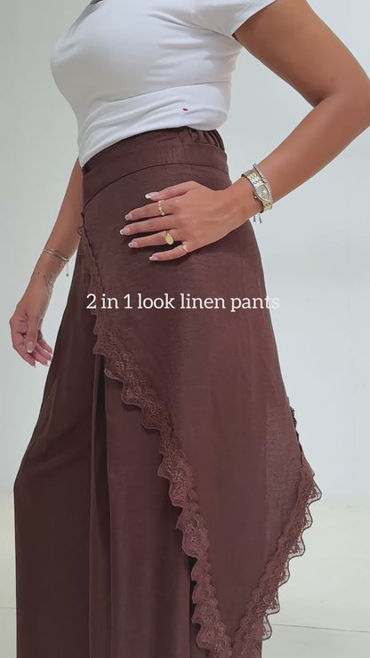 Twist 2-in-1 Linen Pants
